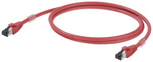 Câble patch RJ45 Weidmüller Cabinet Line cat.6A S/FTP AWG27 LSZH rouge 25m
