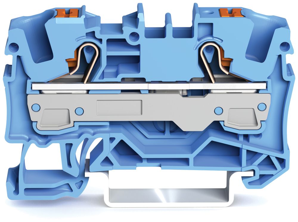 Borne de passage WAGO TopJob-S 6mm² 2L bleu série 2206