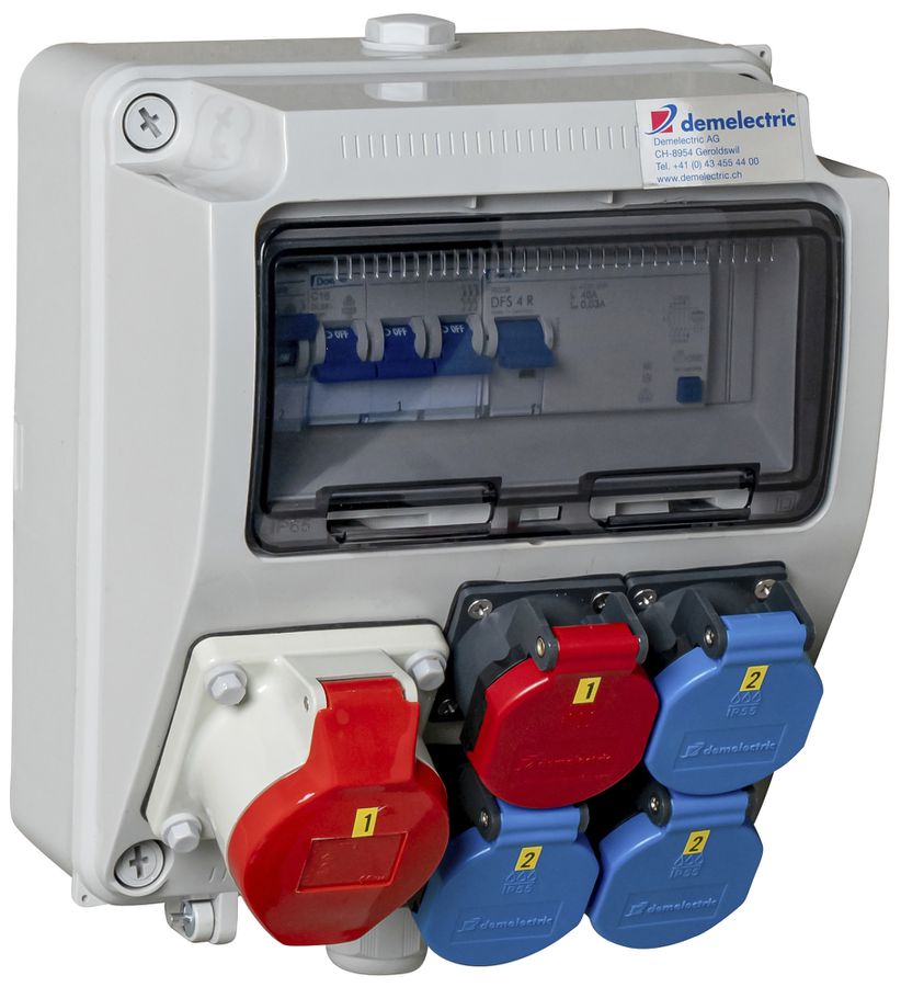 Stromverteiler DEM DB33725 40A 2×LS 1×FI 3×T23 1×T25 1×16A