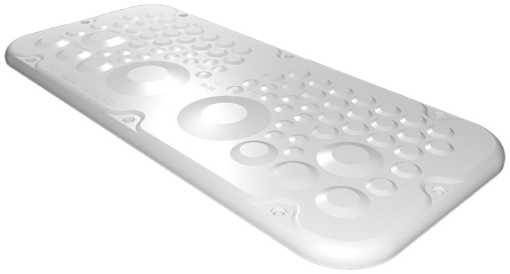 Flanschplatte Rittal AX, mit Membranen, 339×149mm, Kunststoff