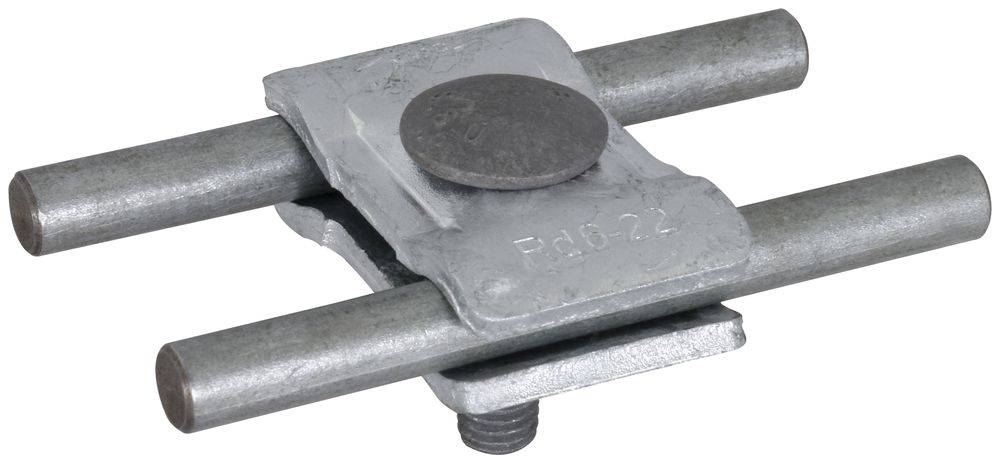 Connettore parallelo DEHN/elvatec p.conduttore tondo Ø6…22mm zincato immersione