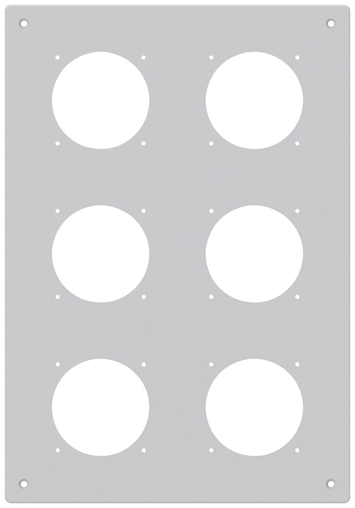 UP-Montageplatte robusto 3×2 Aluminium, grau
