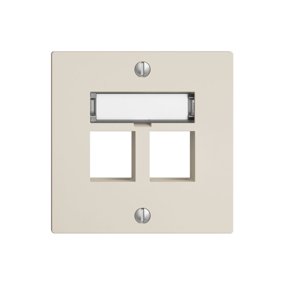 Kit de montage EDIZIOdue F, sortie droite, pour 2×Keystone, crema