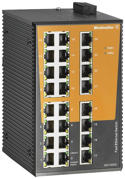 Switch WM IE-SW-EL24-24TX, 24×RJ45 FE unmanaged