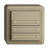 AP-KNX-Taster RGB EDUE, 250mW, o.LED, m.Papiereinlage, 3×Taste, 2×Tastenb., sa