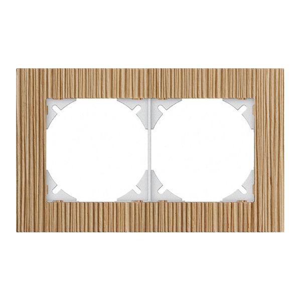 Abdeckrahmen EDIZIOdue prestige 1×2 eiche relief
