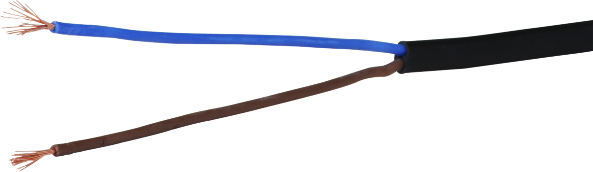 Kabel Tdlf 2×0.5mm² LN schwarz Eca