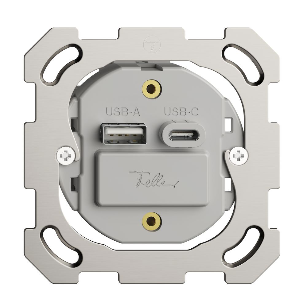 UP-Steckdose USB 18W Typ A + Typ C Feller BSM 230V 3600mA