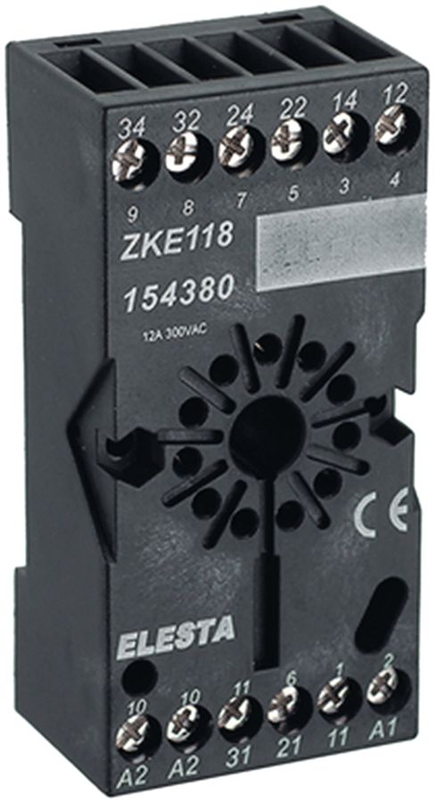 Stecksockel Elesta ZKE 088, 8-polig, auch für Zusatzmodule