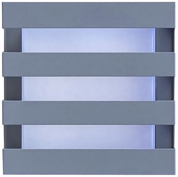 LED-Wandleuchte Z-Licht Cube L 4.5W 500lm 3000K IP65 115×115mm grau