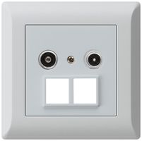 Prise multimédia ENC kallysto.line R/TV 23dB 2GHz gris clair