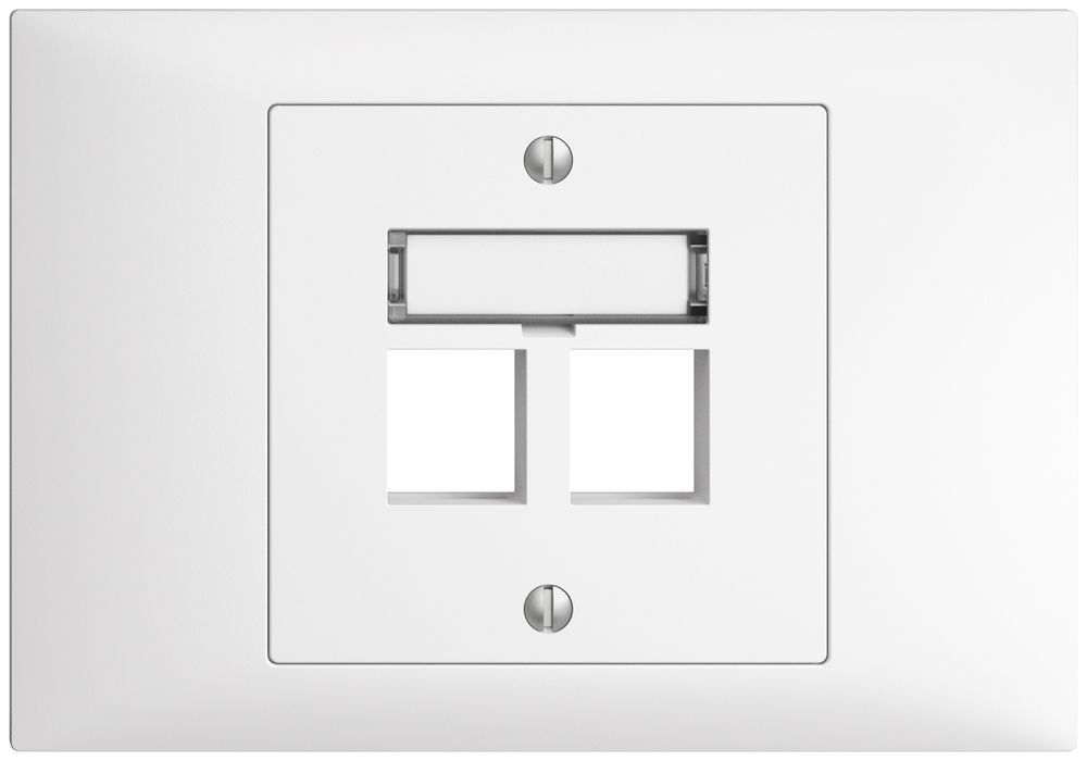 EB-Montageset EDIZIOdue BKE, Geradeauslass 2×Keystone weiss
