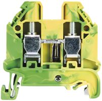 Morsetto di terra componibile WT 0.2…10mm² 2×vite 1 piano guida TH35/G32 ve/gi