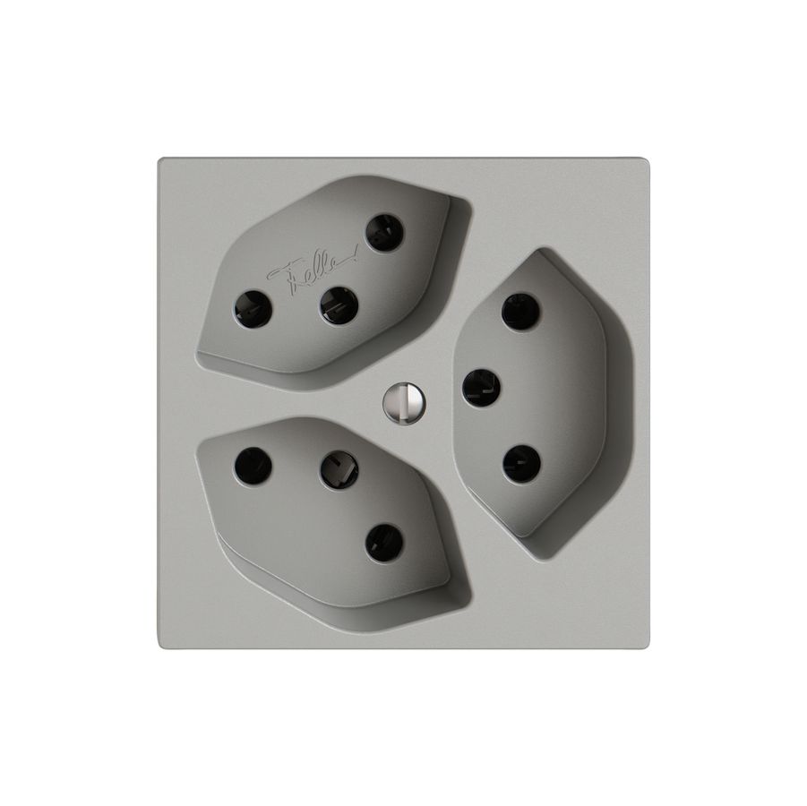 Steckdose EDIZIO.liv SNAPFIX® 3×T13 3×S hgu