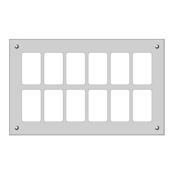 Placca di montaggio FLF 2×6 Al anod. nat