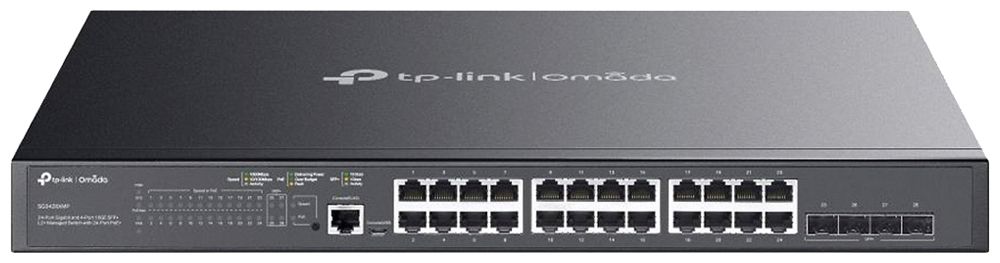 Switch TP-Link Omada SG3428XMP 24×RJ45 GbE 4×SFP 10GbE 4×PoE+ managebar