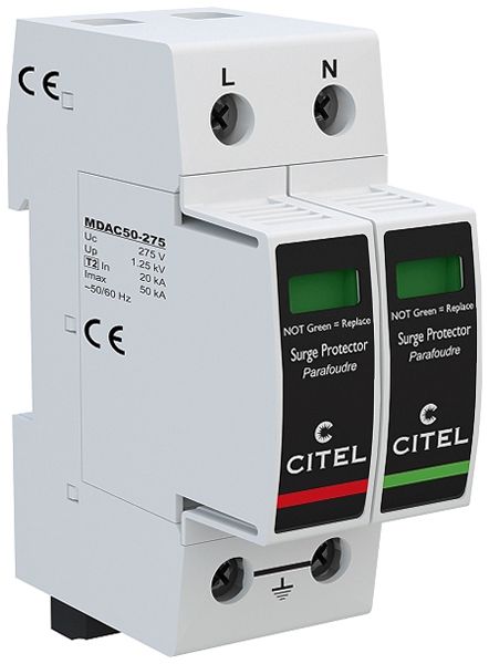 Parasurtension  Citel DAC50S-11-275, type 2, 2 pôles
