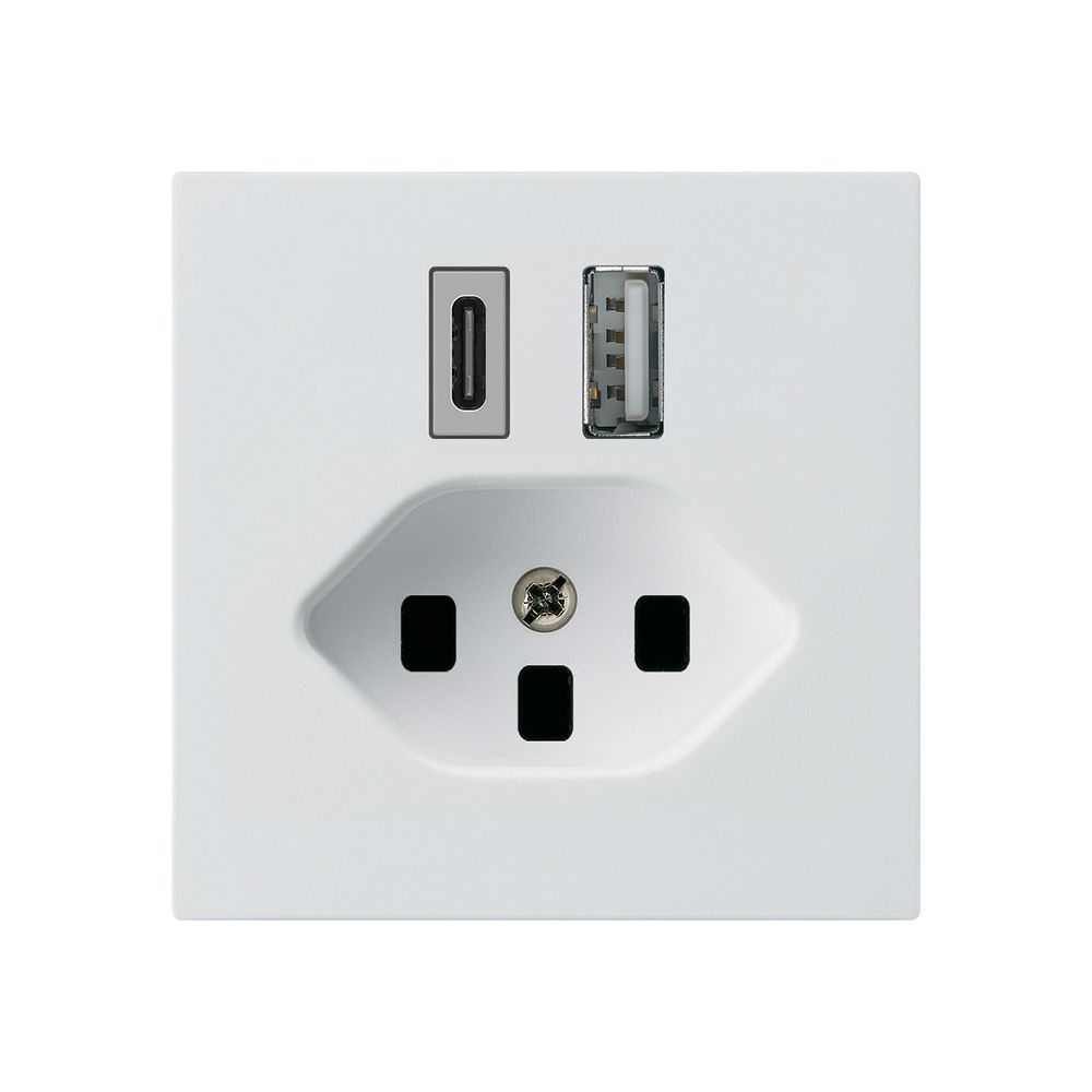 Prise de charge USB kallysto 18W PD 1×type A 1×type C T23 blanc