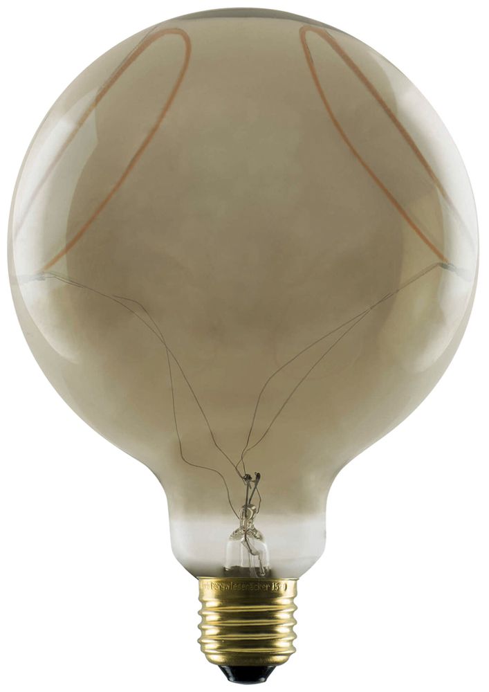 LED-Lampe SLV Globe E27 8W 1900K DIM mattiert Rauch Ø125×180mm