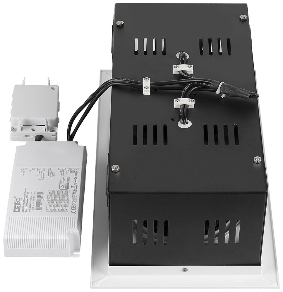 Downlight LED SLV KADUX 2×27W 3400lm 940 30° DALI 370×195mm blanc