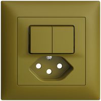 Frontset EDIZIOdue olive 88×88mm T13