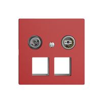 Prise multimédia 11dB Edue F, prise terminale/de passage, p.2×RJ45 Keystone, ber