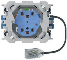 EB-Steckdose 2×Typ 13/23 Hager L2 Technofil mit EB-Dose G3