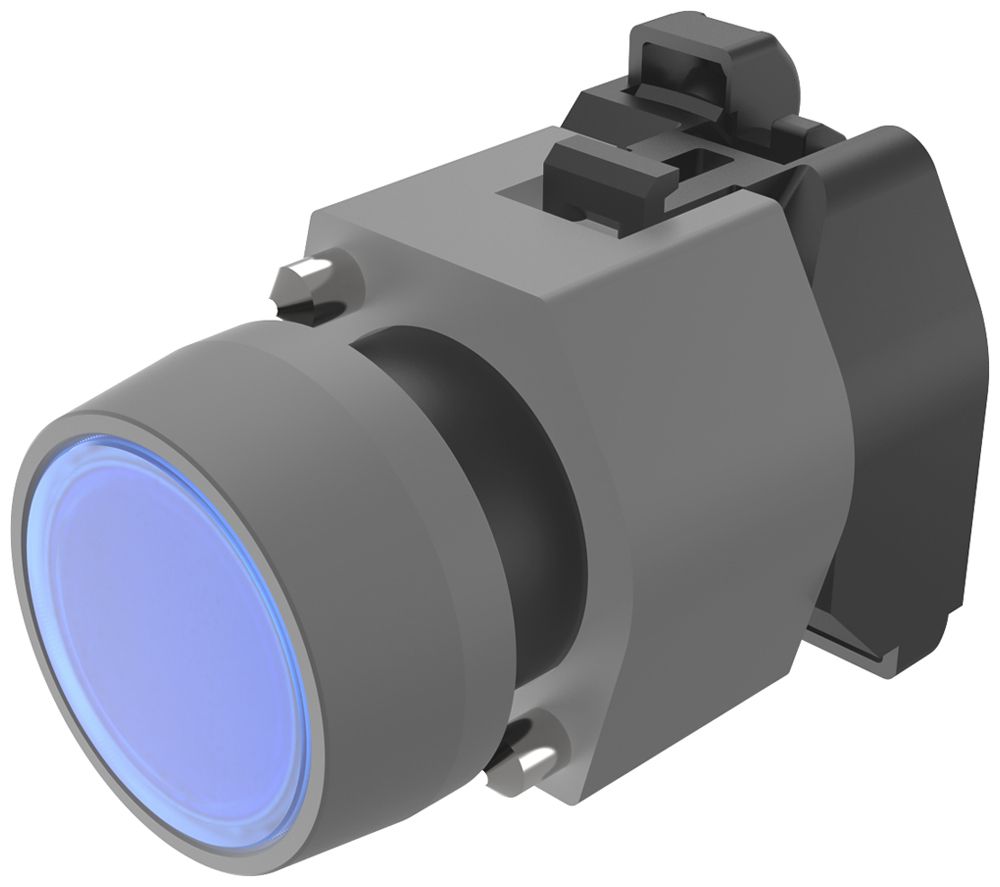 EB-Leuchtdruckschalter EAO04 Ø29mm blau Ring grau, IP65