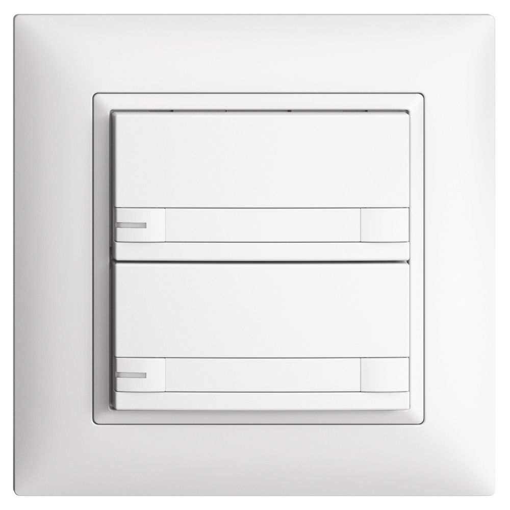 UP-KNX-Taster RGB EDUE FMI, 250mW, m.RGB-LED, m.Papier., 2×Taste, 2×Tastenb., ws
