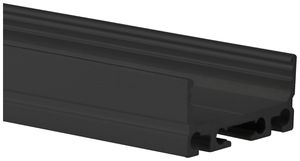 Profilé en saillie DOTLUX type 9 2000mm plat, pour bandes LED jusqu'à 24mm, noir