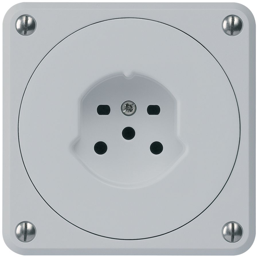 Steckdose HA robusto Typ 15 mit Steckklemmen grau
