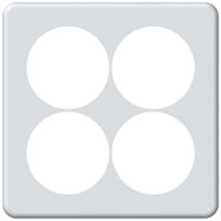 UP-Abdeckplatte origin 2×2 Ø58mm 152×152mm weiss