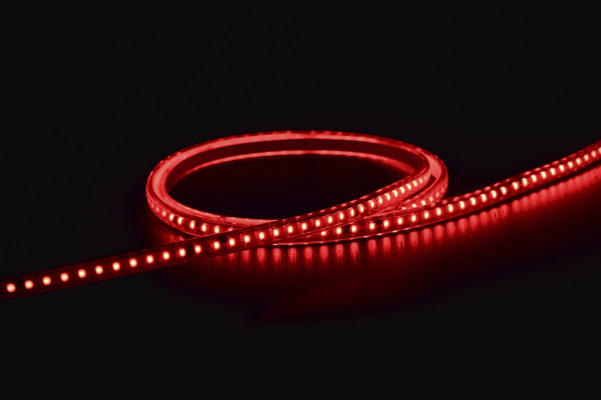 LED-Lichtband DEM QUICKLED 120XS IP65 240V 9.5W/m 1600lm/m rot 5m