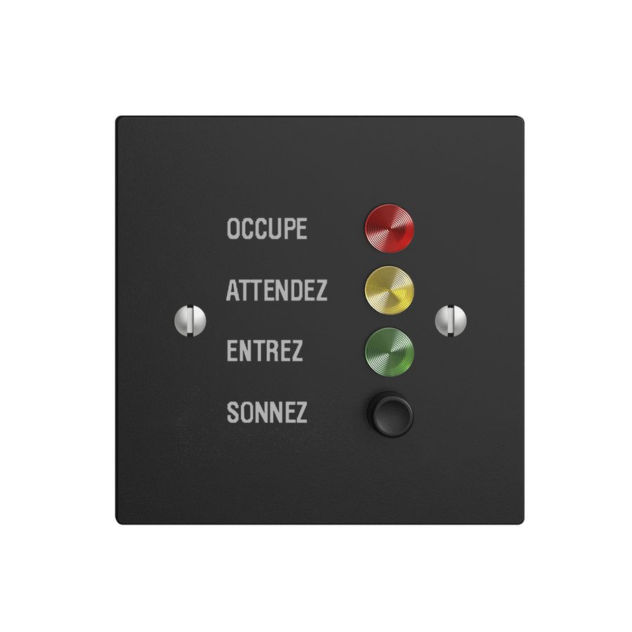 Station de porte EDIZIOdue noir pour signaux d'appel