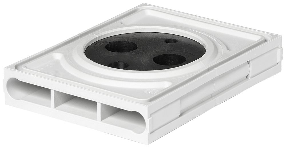 Flanschplatte Schurter HAK-Z-FL2RM-SE 102×135×28mm Kunststoff Rohr