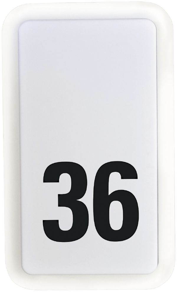 Applique Z-Licht Corlite 2×E27 300×175×80 IP54 avec numéro de maison 80mm blanc