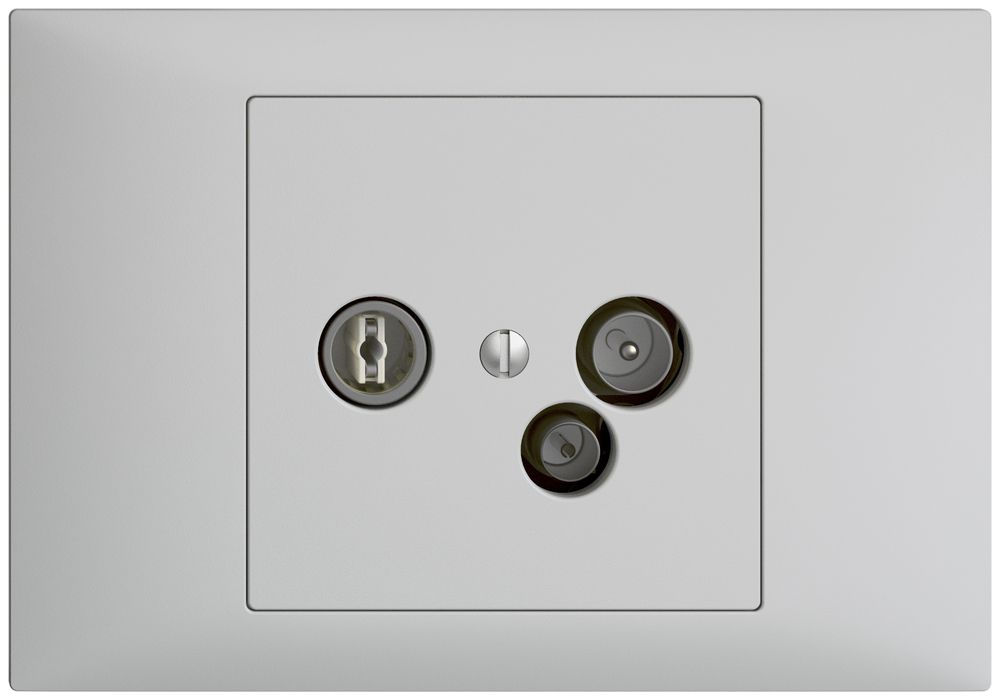 EB-Datendose TV-R DD23 5…65MHz EDIZIOdue hellgrau