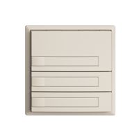 Poussoir univ. ENC 3×1t EDIZIOdue crema, avec papier, sans LED