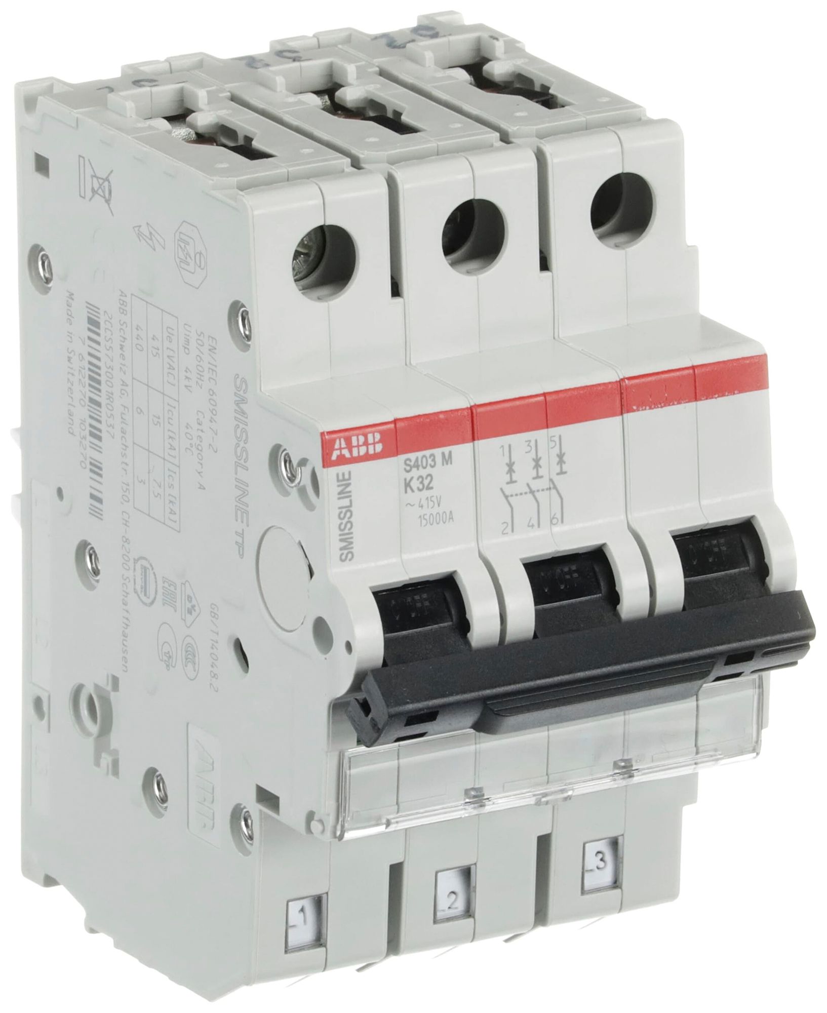 Disjoncteur SMISSLINE TP S 3×32A K 10kA