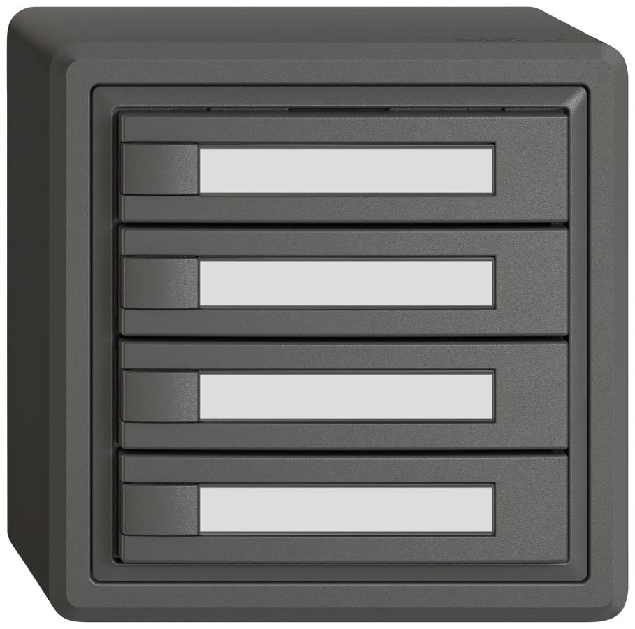 AP-Universaltaster EDIZIO.liv UNI SNAPFIX® 12…48V o.LED 4× 1-Tbed.Pap.dgu