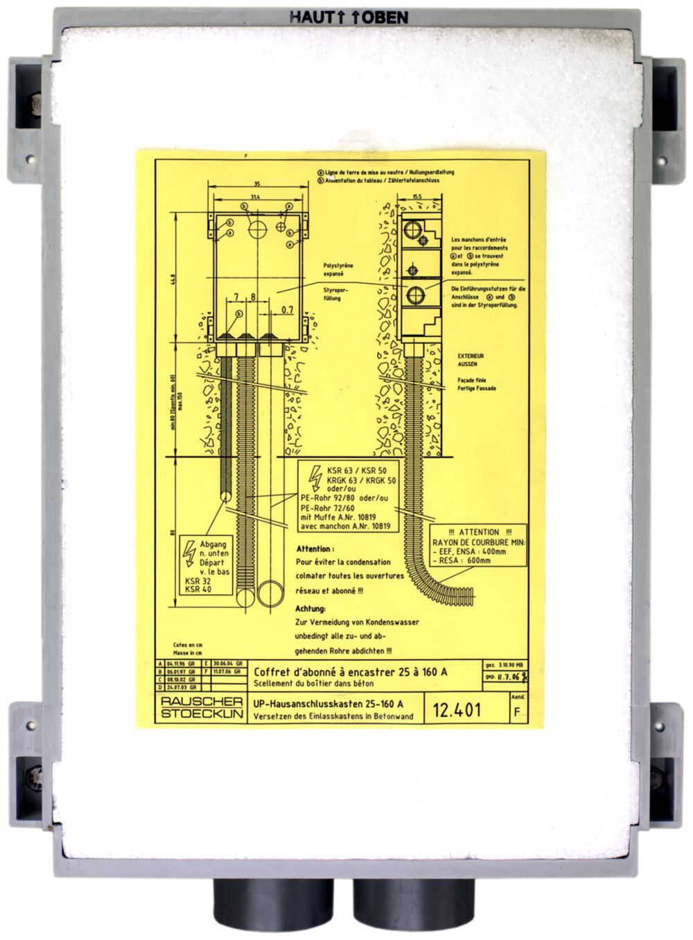 Boîte R&S à ENC 60/160/SMISSLINE 2×Ø 90/82 mm