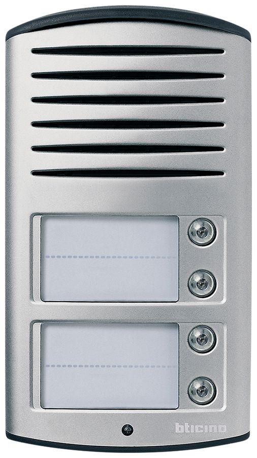 Poste audio externe AP Legrand SFERA LINEA 2000 4×poussoirs 176×98mm arg IP54