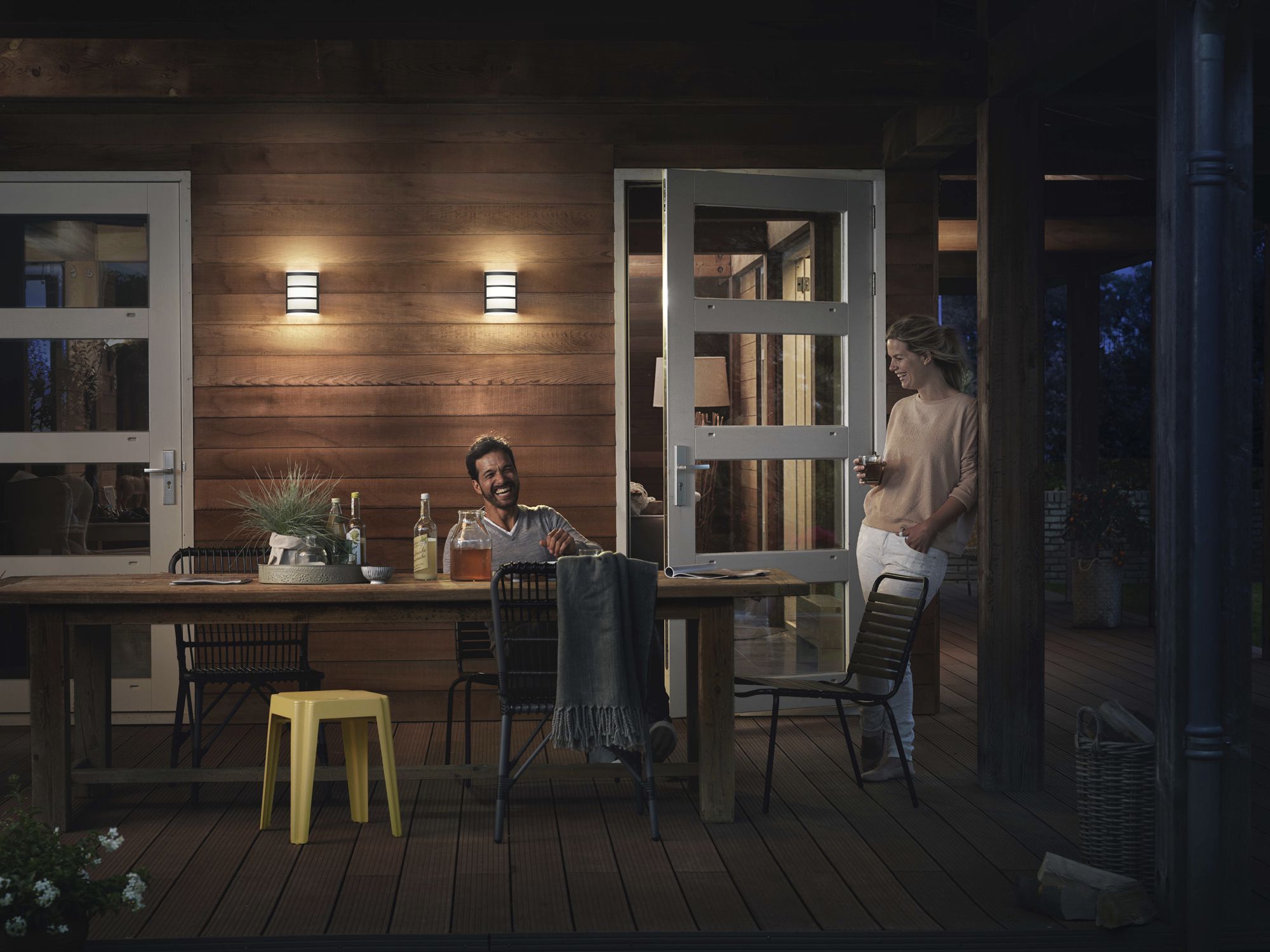 LED-Wandleuchte Philips Python 3.8W 800lm 827 IP44 Edelstahl