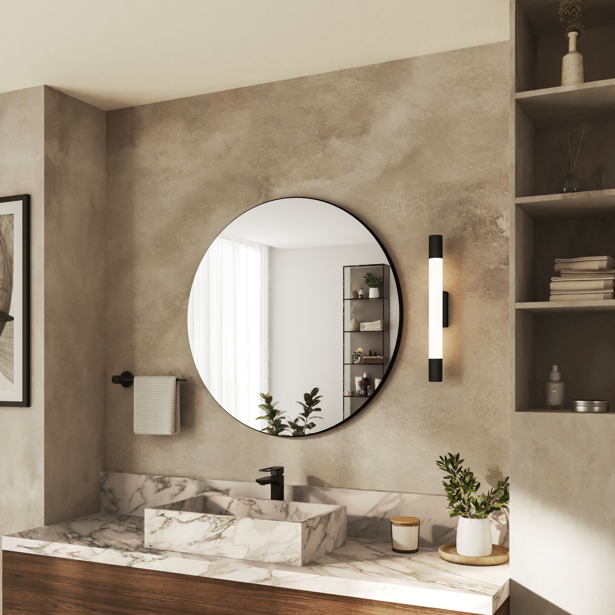 Applique LED Philips Rover RD 5W 730lm 827 IP44 440×70×50mm nero