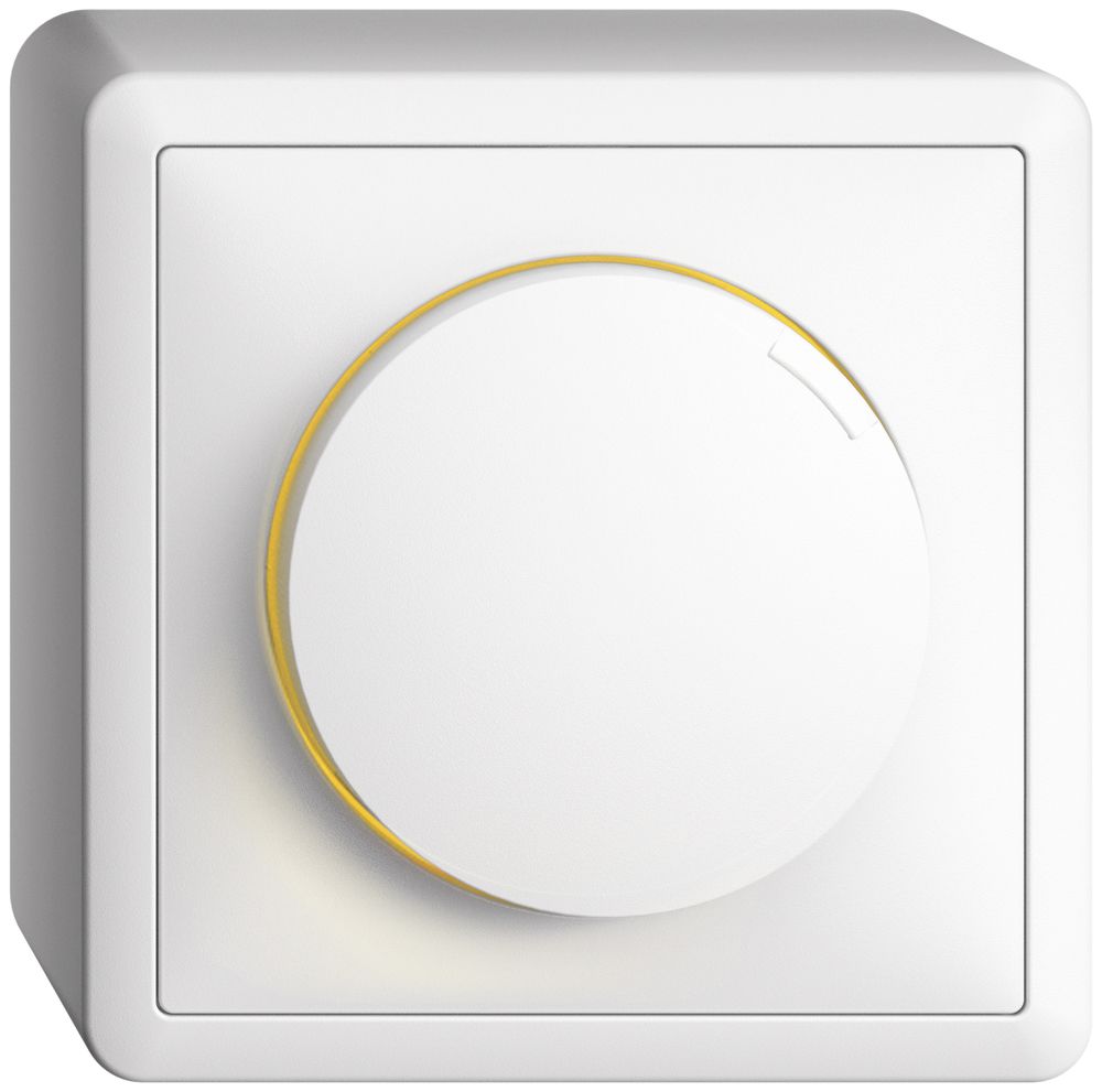 Variateur AP EDIZIOdue 20…420W blanc universel, illuminable LED jaune