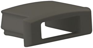 Embout DOTLUX PVC pour profilé/cache 5B noir, avec passe-câble 12mm