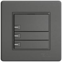 Poussoir KNX RGB ENC EDIZIO.liv SNAPFIX® capteur temp.RGB-LED 3× comm.1T grf