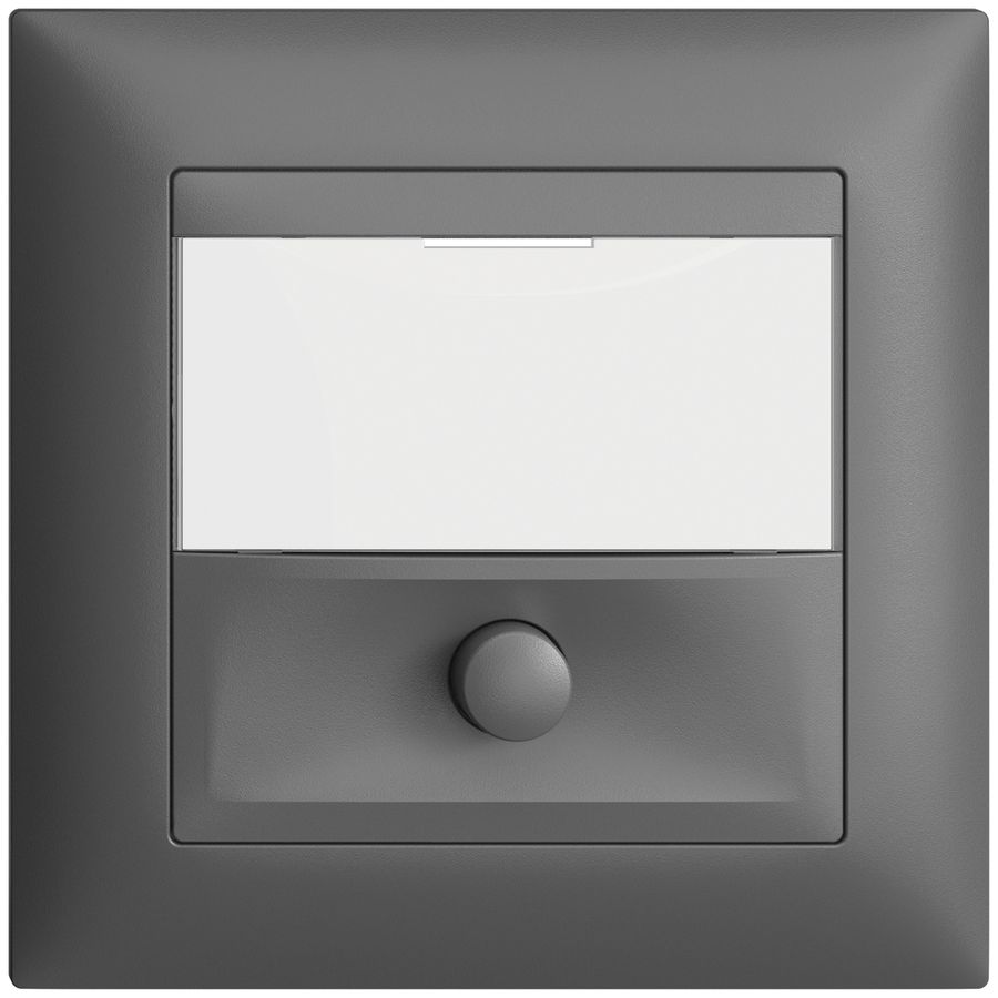 UP-Taster mit Namensschild EDIZIOdue dunkelgrau