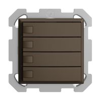 UP-KNX-Taster RGB EDUE, 250mW, o.LED, 4×Taste, 1×Tastenb., cof