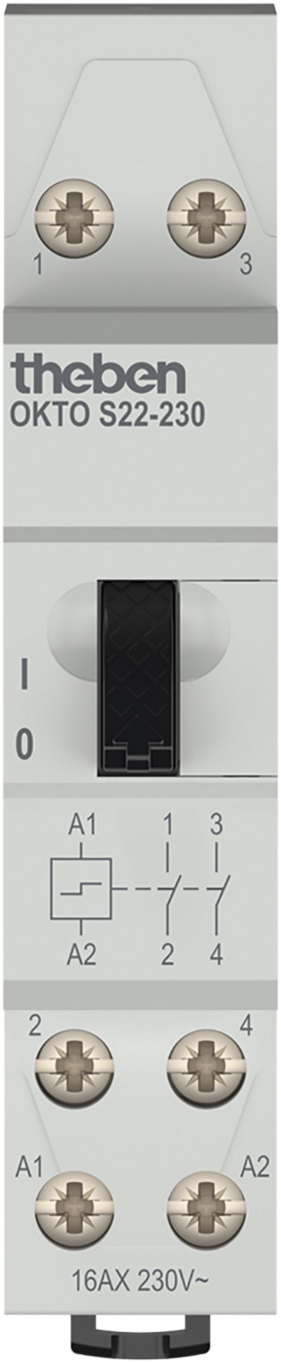 REG-Stromstossschalter Theben OKTO S22-230, 2S 16A 230VAC, 1TE